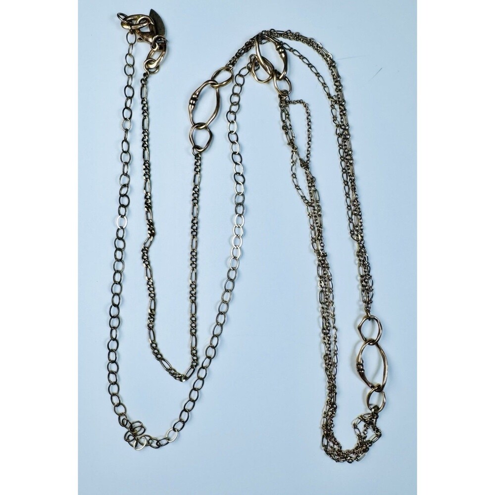 Coldwater Creek 48” Gold Tone Multi-Link Chain Necklace Layered Look